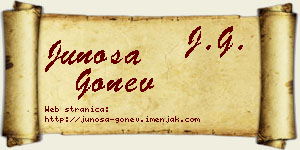 Junoša Gonev vizit kartica